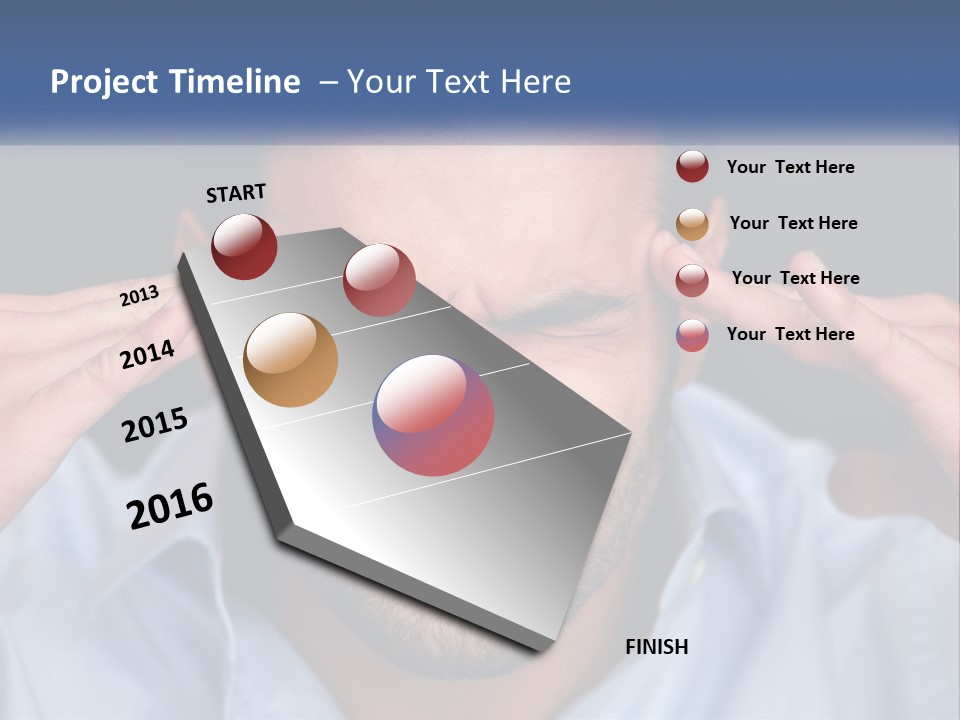Headache In Men PowerPoint Template