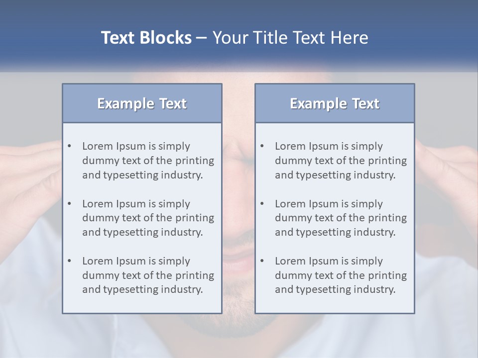 Headache In Men PowerPoint Template