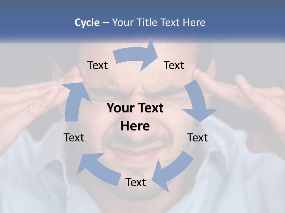 Headache In Men PowerPoint Template