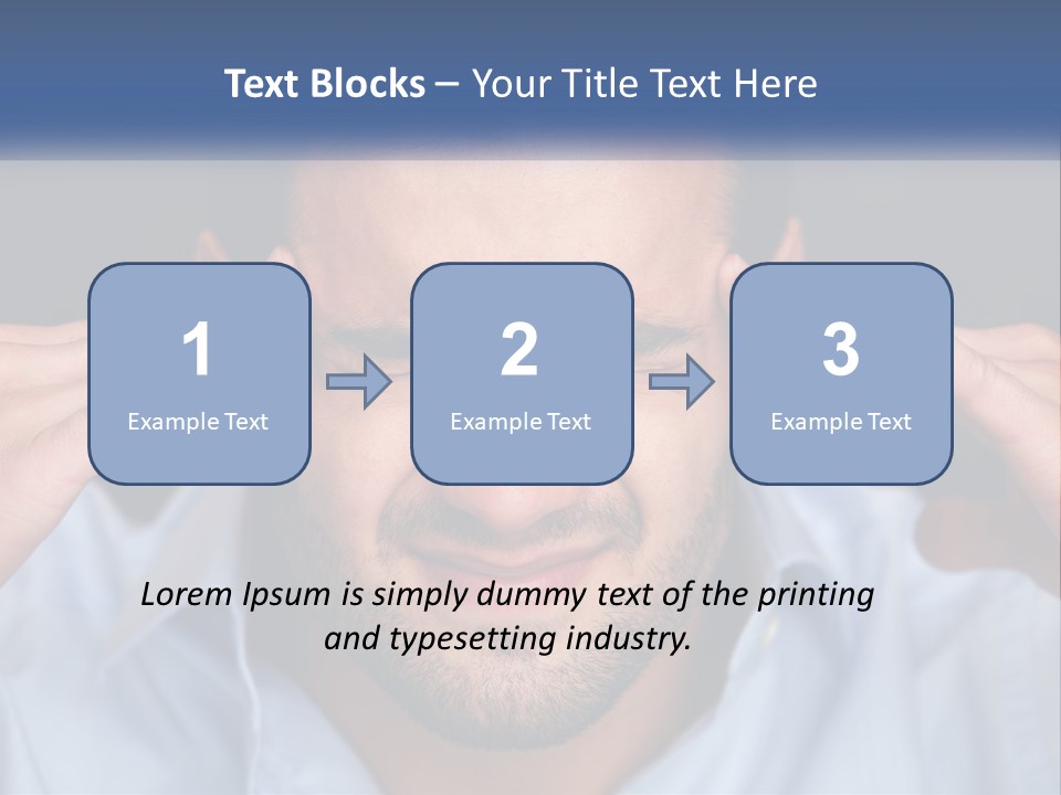 Headache In Men PowerPoint Template