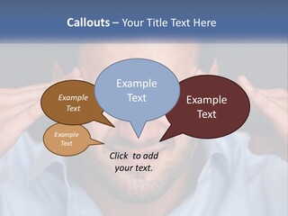 Headache In Men PowerPoint Template