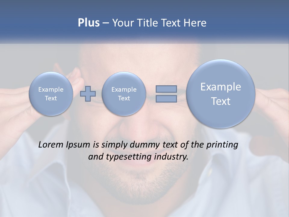 Headache In Men PowerPoint Template