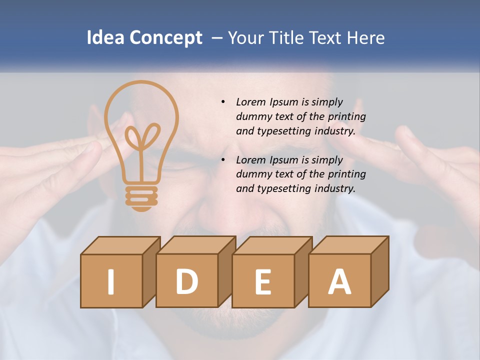 Headache In Men PowerPoint Template