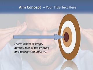 Headache In Men PowerPoint Template