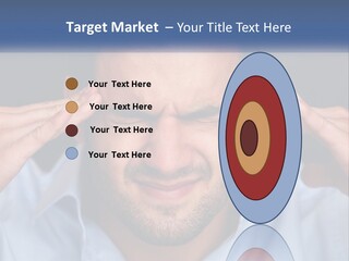 Headache In Men PowerPoint Template