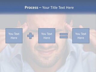 Headache In Men PowerPoint Template