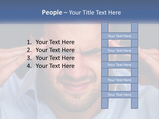 Headache In Men PowerPoint Template