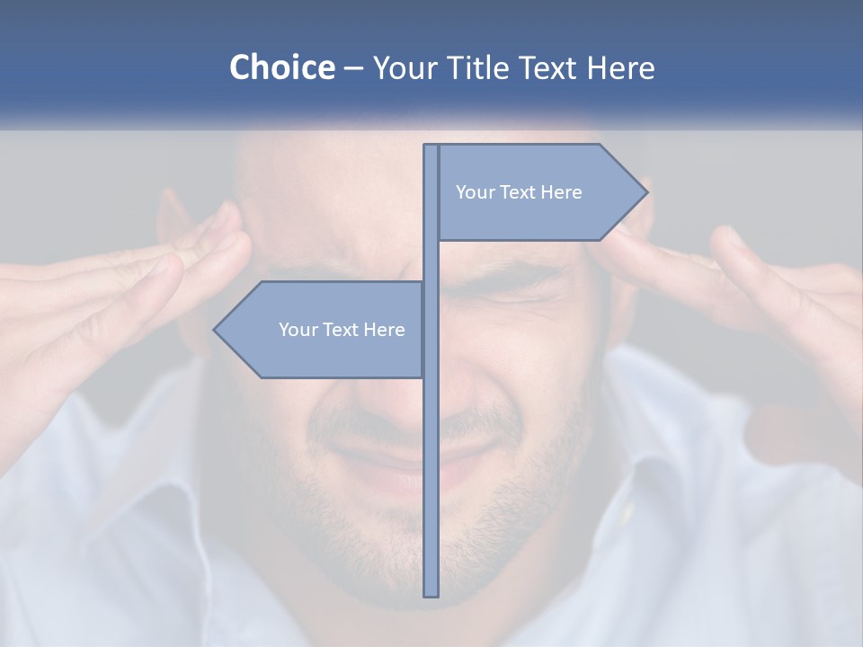 Headache In Men PowerPoint Template