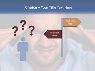 Headache In Men PowerPoint Template