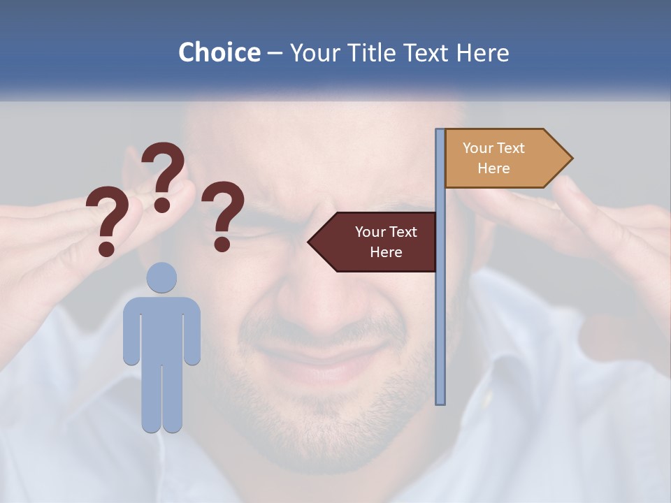 Headache In Men PowerPoint Template