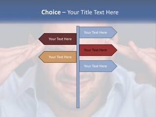 Headache In Men PowerPoint Template