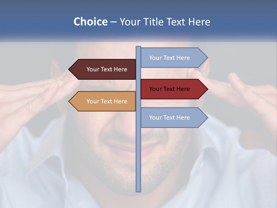 Headache In Men PowerPoint Template