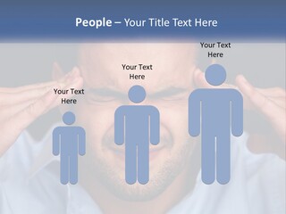 Headache In Men PowerPoint Template