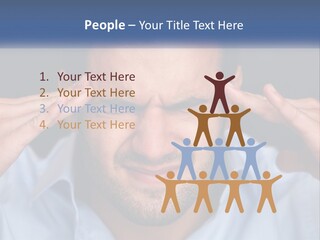 Headache In Men PowerPoint Template
