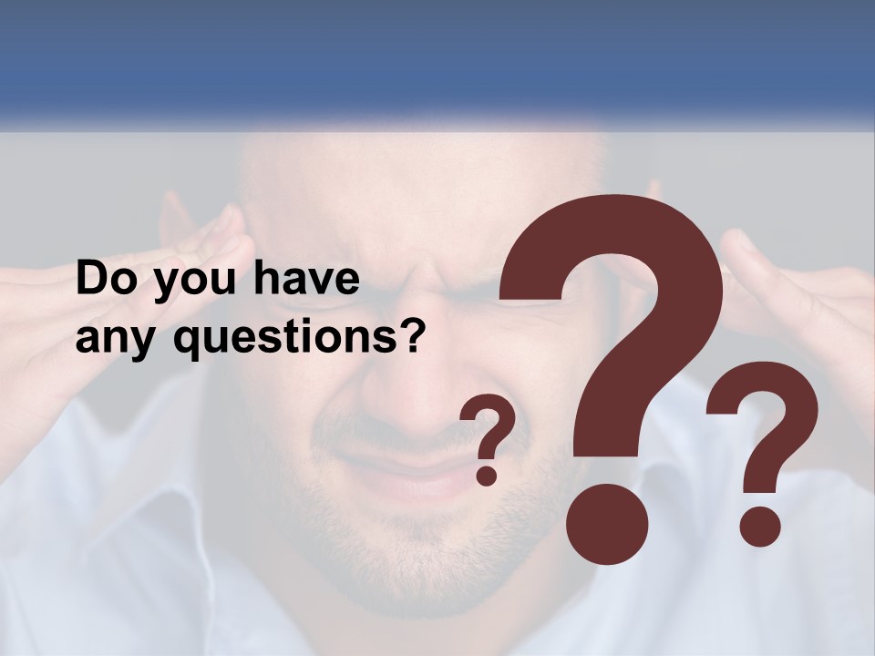 Headache In Men PowerPoint Template
