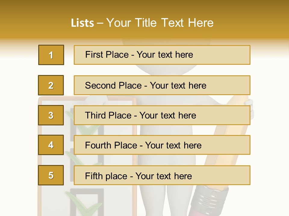 List Of Completed Tasks PowerPoint Template