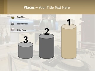 Kitchen Interior With Table PowerPoint Template