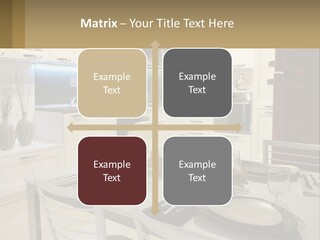 Kitchen Interior With Table PowerPoint Template