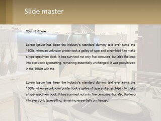 Kitchen Interior With Table PowerPoint Template