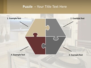 Kitchen Interior With Table PowerPoint Template