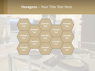 Kitchen Interior With Table PowerPoint Template