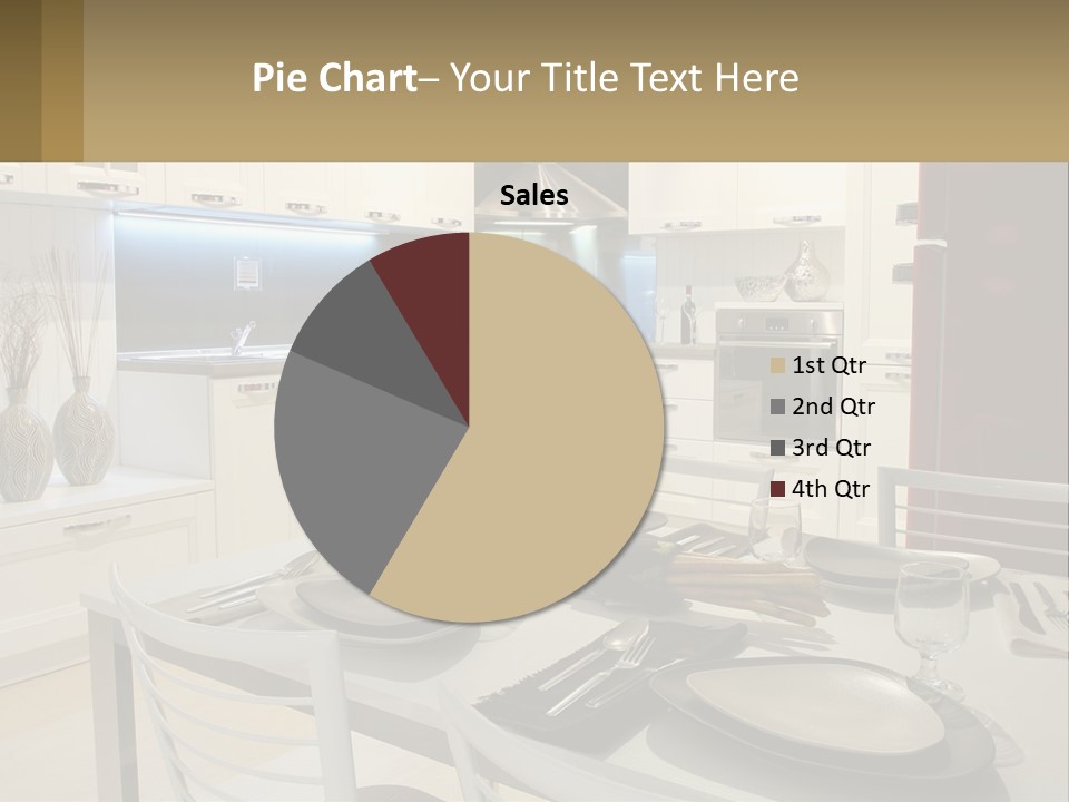 Kitchen Interior With Table PowerPoint Template