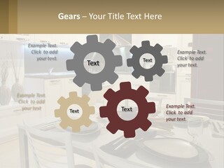 Kitchen Interior With Table PowerPoint Template