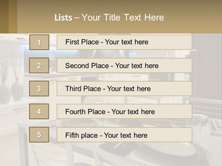 Kitchen Interior With Table PowerPoint Template