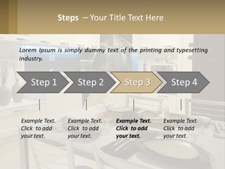 Kitchen Interior With Table PowerPoint Template