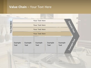 Kitchen Interior With Table PowerPoint Template