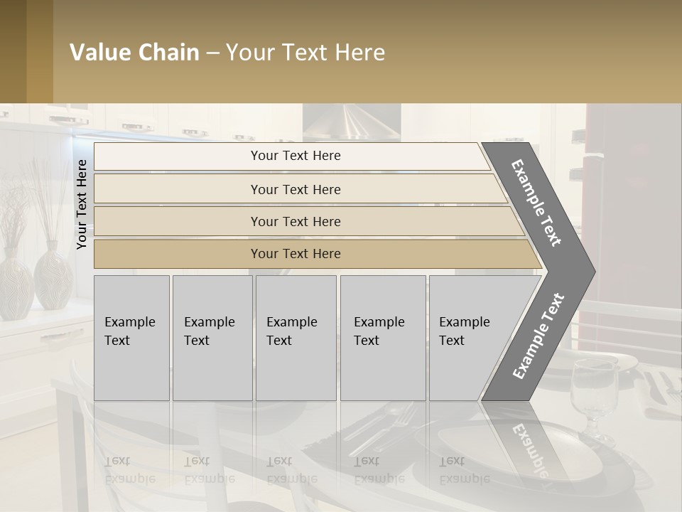 Kitchen Interior With Table PowerPoint Template
