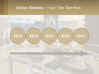 Kitchen Interior With Table PowerPoint Template