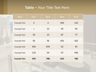 Kitchen Interior With Table PowerPoint Template