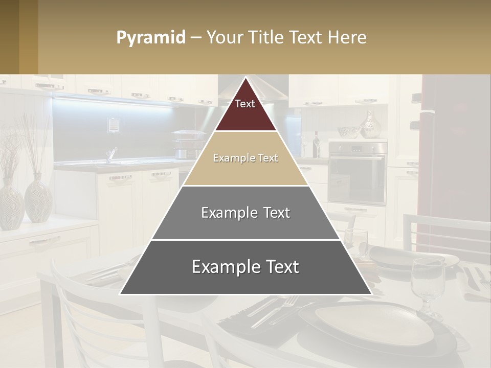 Kitchen Interior With Table PowerPoint Template