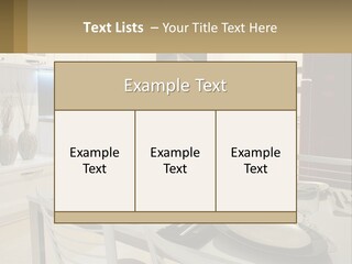 Kitchen Interior With Table PowerPoint Template