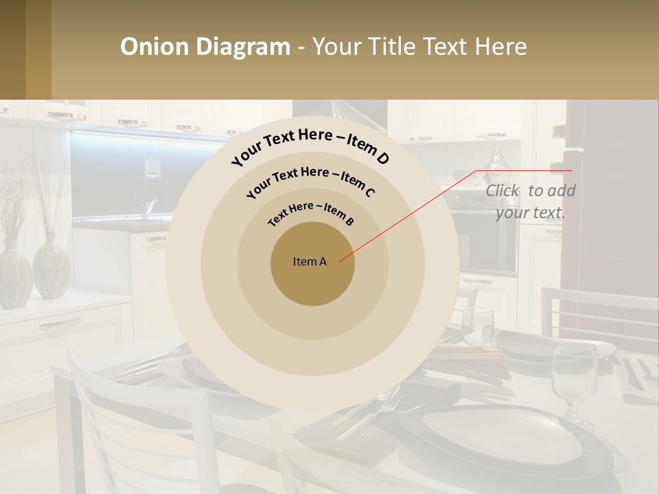 Kitchen Interior With Table PowerPoint Template