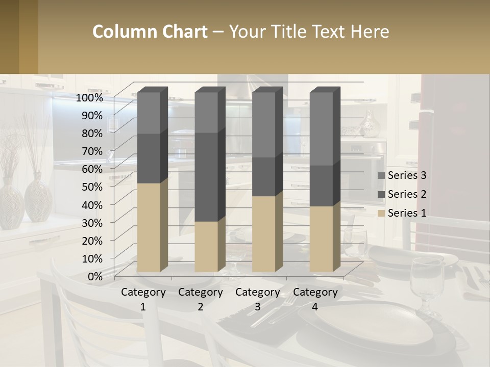 Kitchen Interior With Table PowerPoint Template