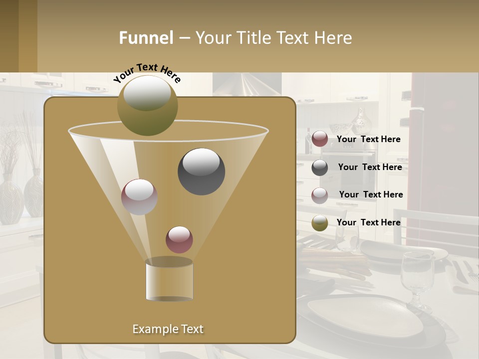 Kitchen Interior With Table PowerPoint Template