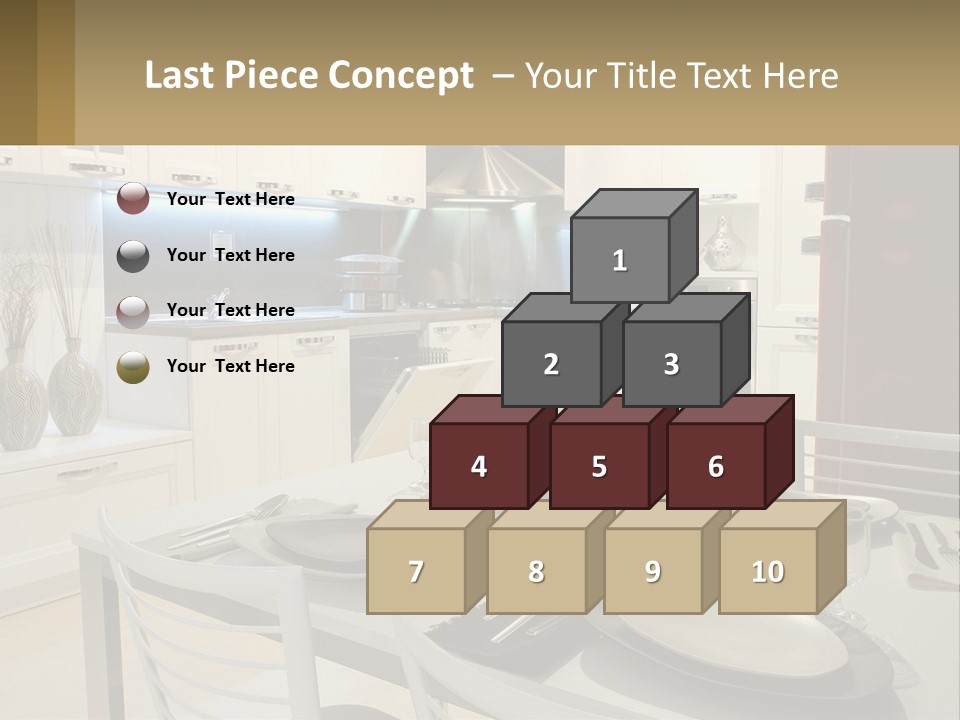 Kitchen Interior With Table PowerPoint Template