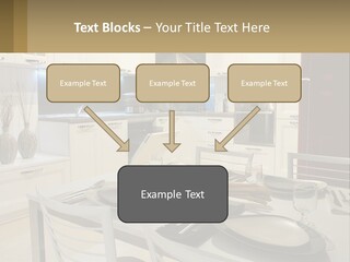 Kitchen Interior With Table PowerPoint Template