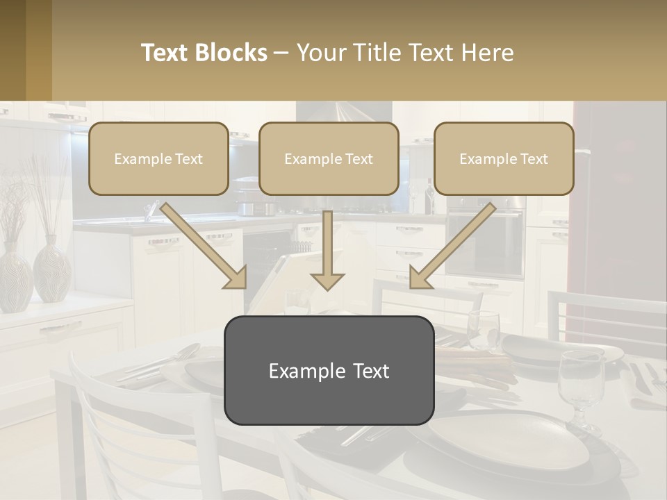 Kitchen Interior With Table PowerPoint Template