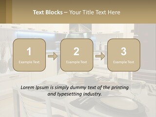 Kitchen Interior With Table PowerPoint Template