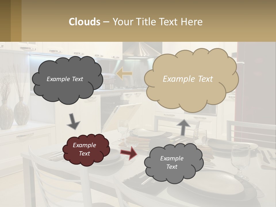 Kitchen Interior With Table PowerPoint Template
