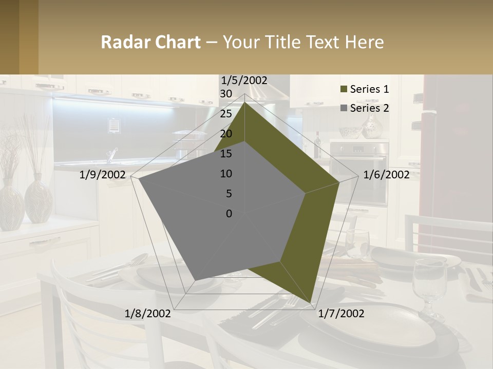 Kitchen Interior With Table PowerPoint Template
