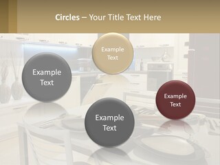 Kitchen Interior With Table PowerPoint Template