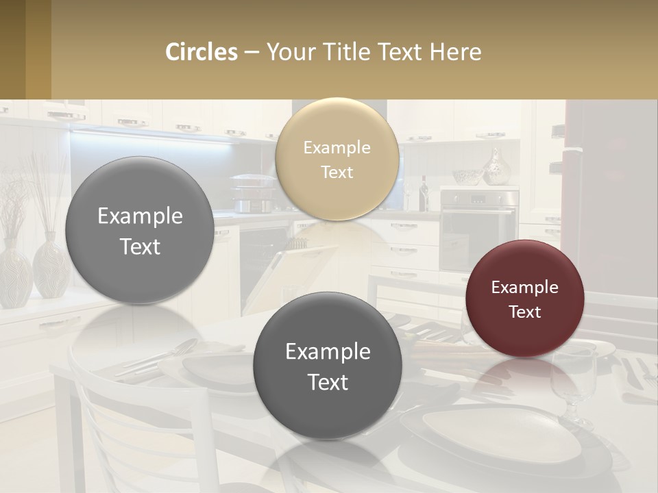 Kitchen Interior With Table PowerPoint Template