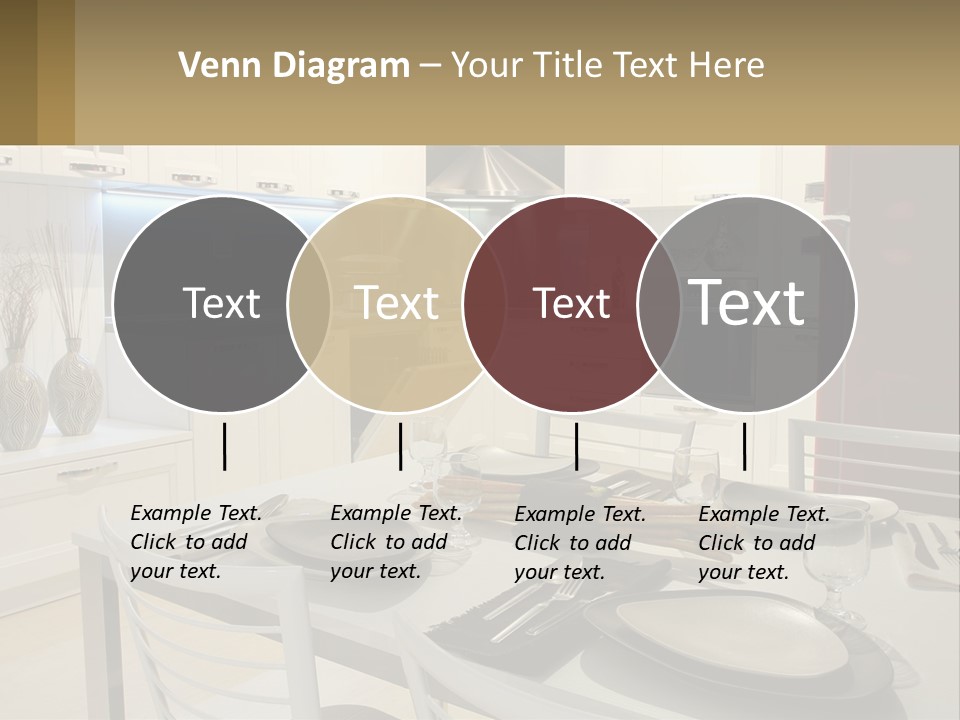 Kitchen Interior With Table PowerPoint Template