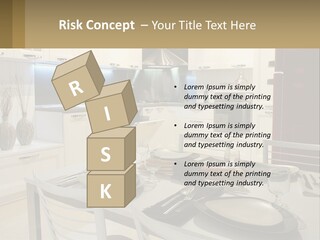 Kitchen Interior With Table PowerPoint Template