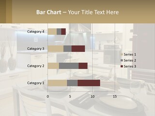 Kitchen Interior With Table PowerPoint Template