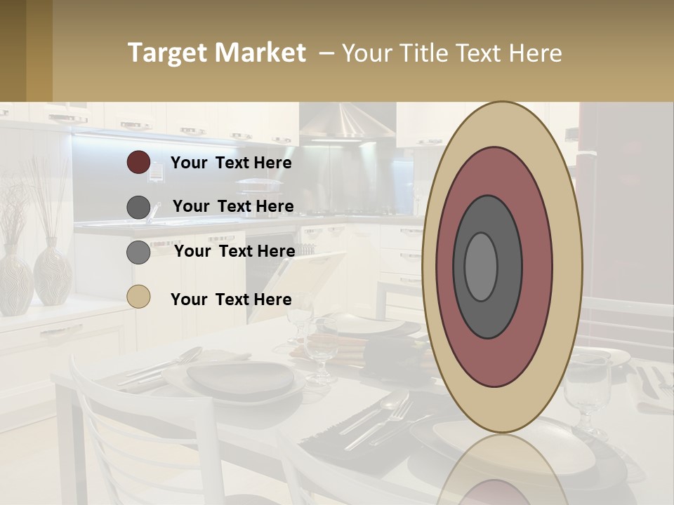 Kitchen Interior With Table PowerPoint Template